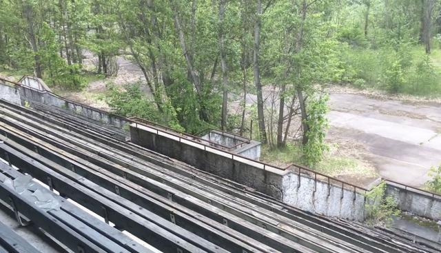 Así luce el estadio Avangard en Pripyat, Ucrania, que no pudo ser estrenado por el desastre de Chernobyl. (Foto: Youtube)