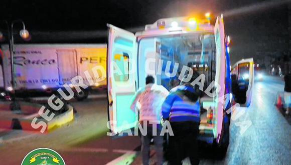 Un joven también fue arrollado y se encuentra gravemente herido en el Hospital La Caleta de Chimbote.