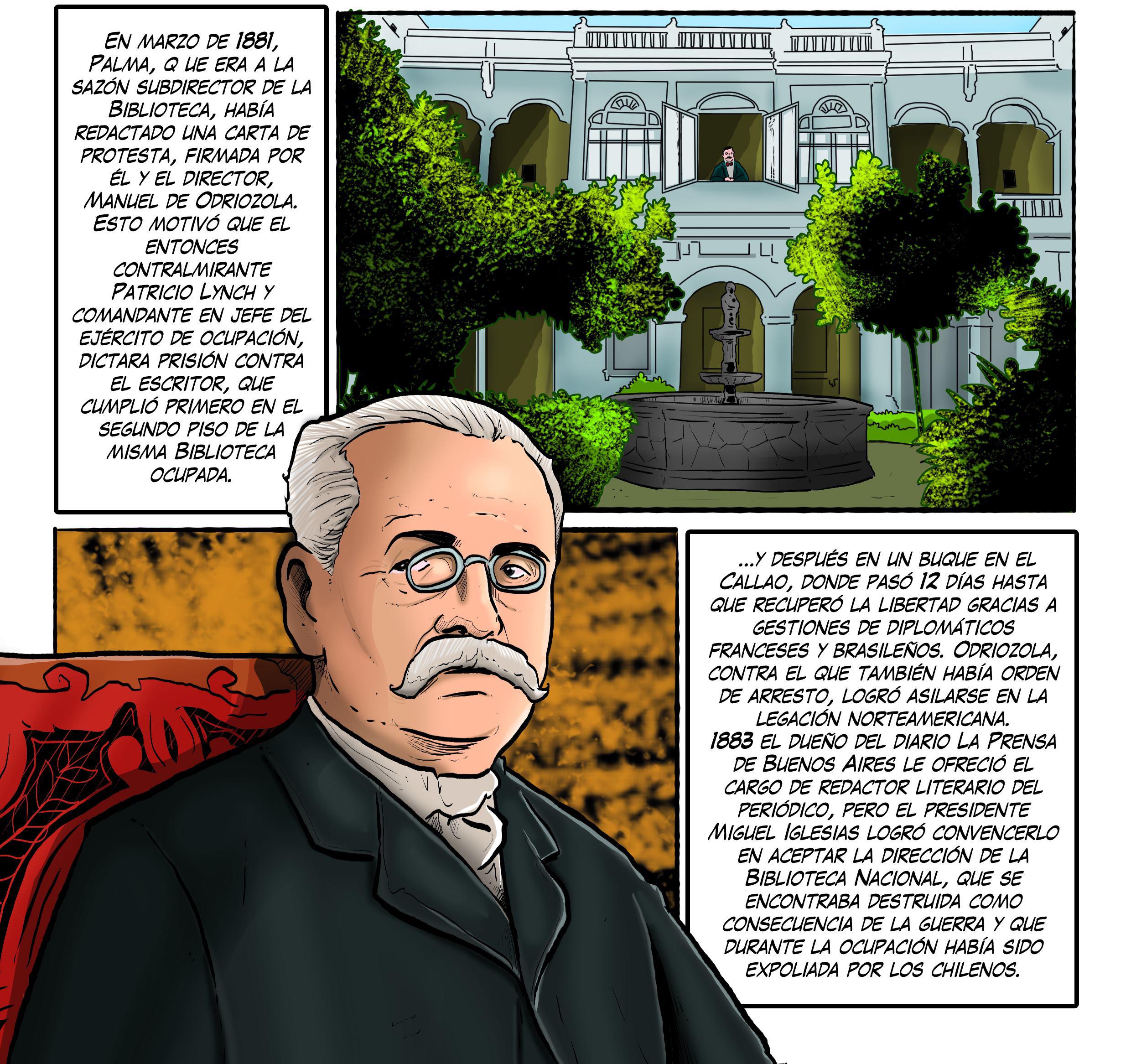 Crean cómic de Ricardo Palma por su natalicio número 187