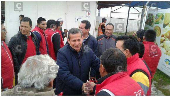 Ollanta Humala llega a la región Junín para reunión partidaria