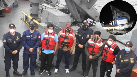 Los hombres de mar fueron rescatados por la Marina de Guerra. (Foto: Difusión)