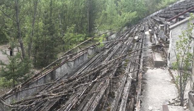 Así luce el estadio Avangard en Pripyat, Ucrania, que no pudo ser estrenado por el desastre de Chernobyl. (Foto: Youtube)