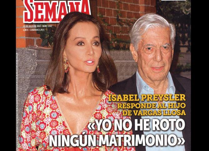 ​Isabel Preysler responde a hijo de Mario Vargas Llosa