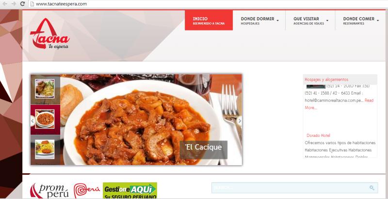 Cámara de Turismo lanza página web para promocionar Tacna