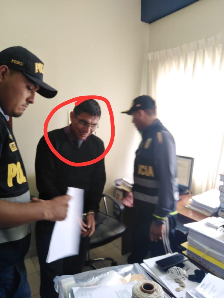 Amazonas. Fiscal adjunto Shakespeare Cruz fue detenido en su oficina. (Ministerio Público)