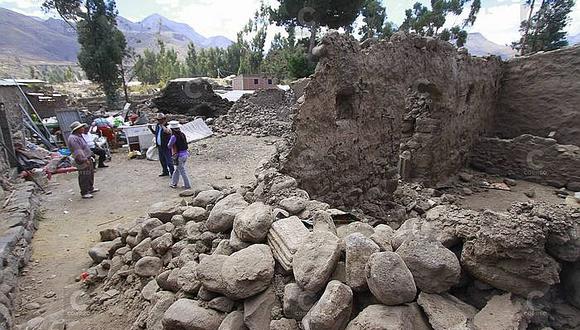 Cultura: la reconstrucción de las casas en el valle del Colca debe continuar con adobe y piedras