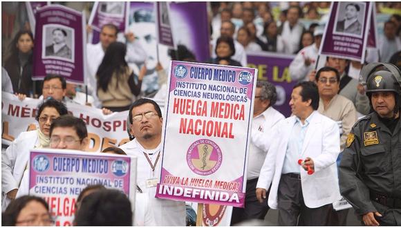 Médicos confirman inicio de huelga a partir del 4 de julio