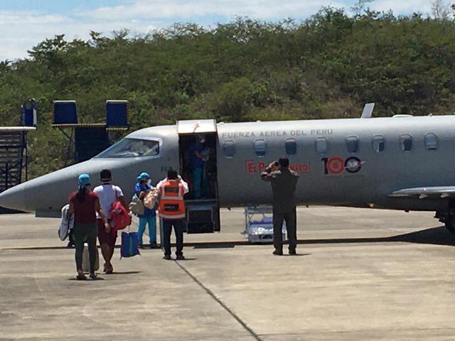 Amazonas. Las bebés viajaron junto a sus padres hasta Lima. (SAMU)