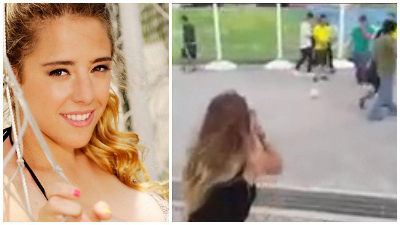 Río 2016: Reportera intentó tapar un gol, pero vivió este doloroso incidente (VIDEO)