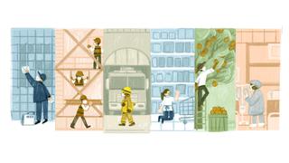 Google homenajea a trabajadores en su día con doodle 