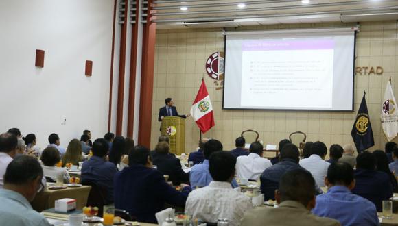 El gremio empresarial participó de la presentación del panorama económico actual presentado por el Banco Central de Reserva del Perú-sucursal Trujillo.
