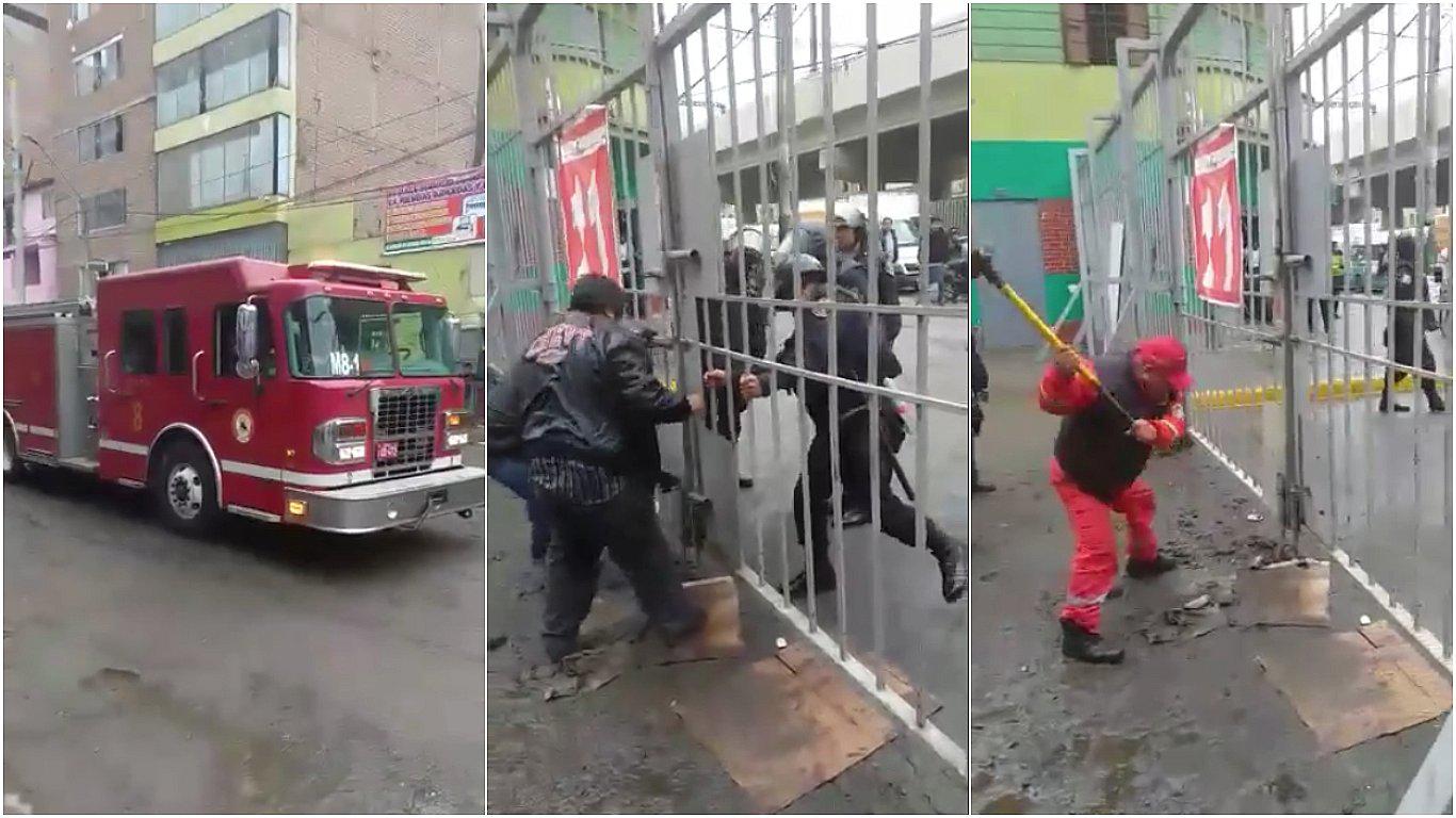 Gamarra: Unidad de bomberos no pudo dirigirse a incendio por presencia de rejas (VIDEO)