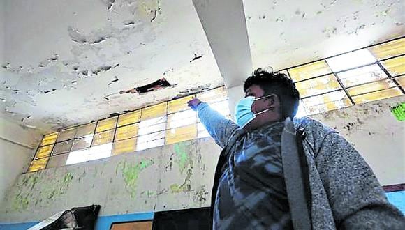 40% de colegios de Miraflores en estado regular. Entidades educativas no están aptas para que estudiantes regresen a las aulas. (Foto: Leonardo Cuito)