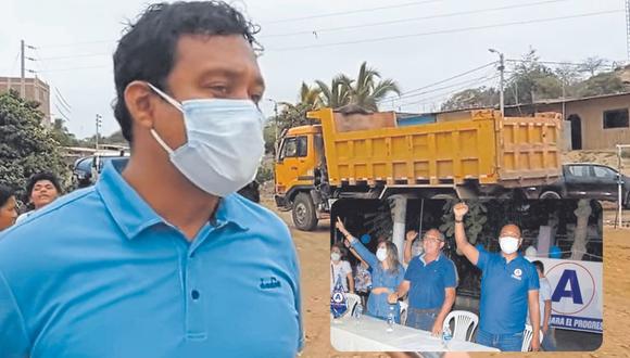Luego de una reunión política en Pampa Grande lleva maquinaria de la dirección de Transportes a la zona.
