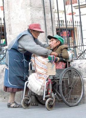 Mendigos en la ciudad