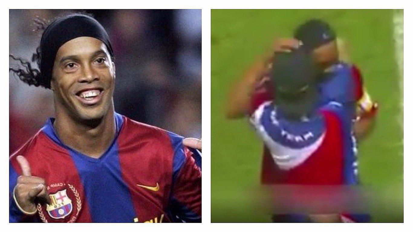 Ronaldinho tuvo admirable gesto con hincha que entró a la cancha para abrazarlo [VIDEO]