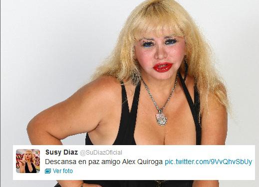 Susy Díaz: "Descansa en paz, amigo Alex Quiroga"