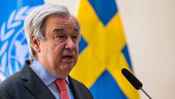 Antonio Guterres, secretario general de la ONU. (Jonathan NACKSTRAND / AFP)