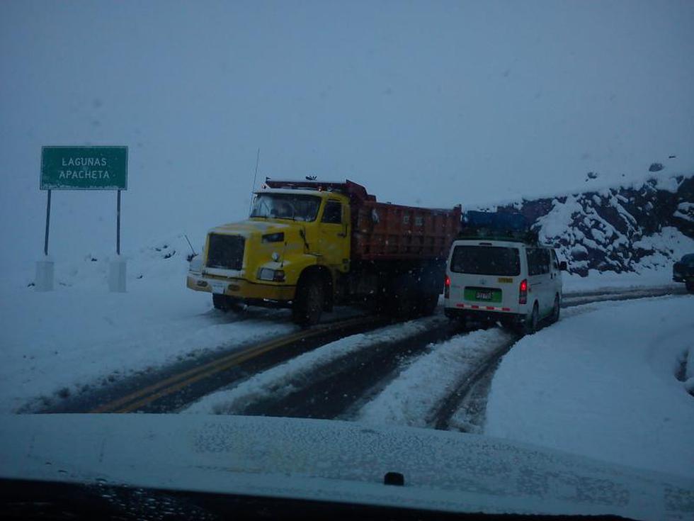 Ayacucho: Lluvias y nevadas afectan tránsito en carretera al Vraem