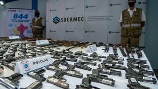 Sucamec: casi mil armas de fuego incautadas en los últimos 30 días en todo el país