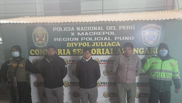 Capturan a delincuentes que habían asaltado una vivienda en Azángaro