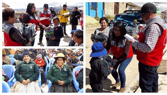 Municipalidad de Huancayo lleva ropa abrigadora a zonas altas del Canipaco