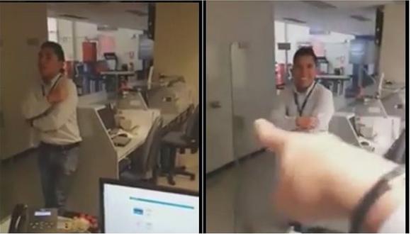 ​Trabajadores de banco local se asustan por aparición de supuesto "fantasma" (VIDEO)