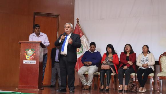 El ingeniero economista Abel Llanos Paz fue presentado como gerente municipal en el distrito de Ciudad Nueva en Tacna. (Foto: Difusión)