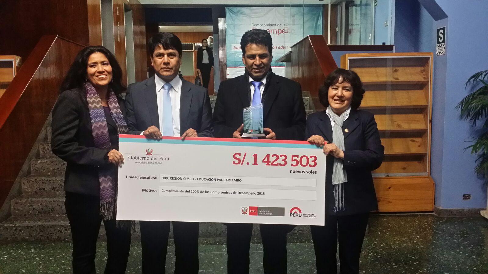 Cusco: Ugel Paucartambo calificado a nivel nacional 