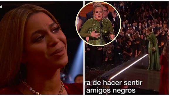 Grammys 2017: Adele emocionó a Beyoncé hasta las lágrimas con este mensaje (VIDEO)