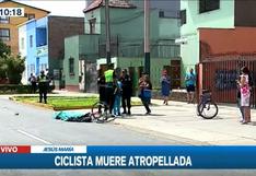 Jesús María: ciclista murió tras ser chocada por volquete | VIDEO 