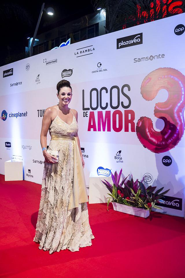 Rebeca Escribens en la alfombra roja de "Locos amor 3". (Foto: Tondero)