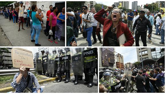 Venezuela: Sube tensión y colas reclaman "queremos comida" (VIDEO)