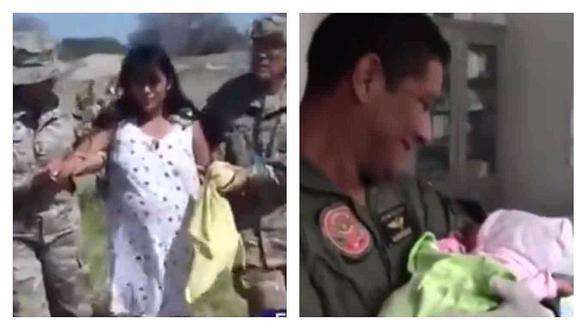 ​Chichayo: Emotivo reencuentro de mujer y piloto que la ayudó en parto en helicóptero de rescate [VIDEO]
