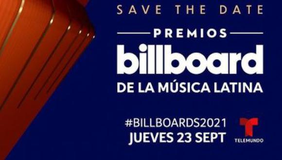 Los Billboard de la Música Latina se entregarán en Miami el 23 de septiembre. (Foto: @latinbillboards)