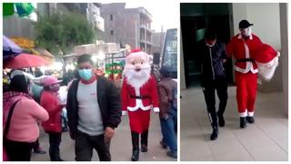 Vestidos de Papá Noel policías del grupo Terna capturan a delincuentes en Huancayo (VIDEO)