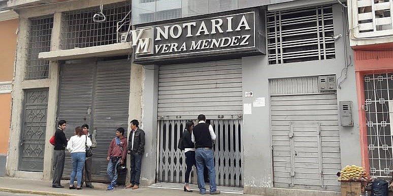 Hampones ingresan a Notaria Vera Mendez haciendo un forado y se llevan la caja fuerte