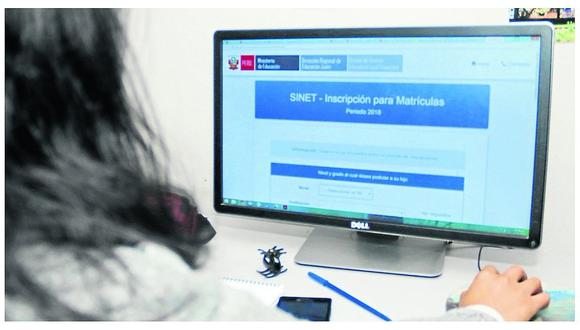 ​Hoy comienza matrícula vía web en centros educativos de Ugel Huancayo