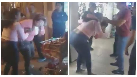 Mujer atacó a otra arrojándole thinner con pintura en el rostro (VIDEO)