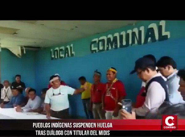 ​Comunidades nativas suspenden paro tras acuerdo con Gobierno (VIDEO)