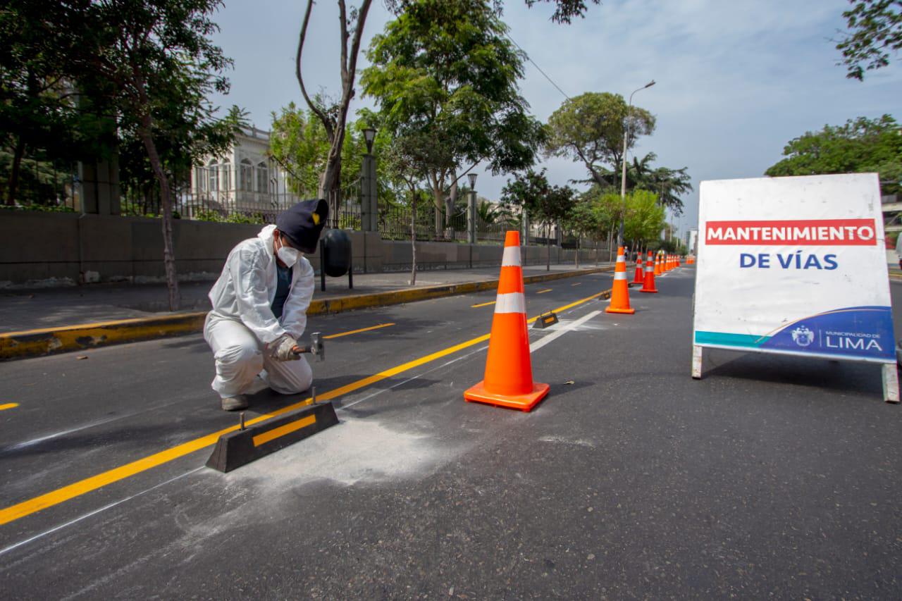 Los trabajos de implementación de las ciclovías están a cargo de la Subgerencia de Transporte No Motorizado. (Foto: Municipalidad de Lima)