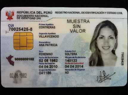 Vigencia de nuevo DNI electrónico vencerá cada cuatro años