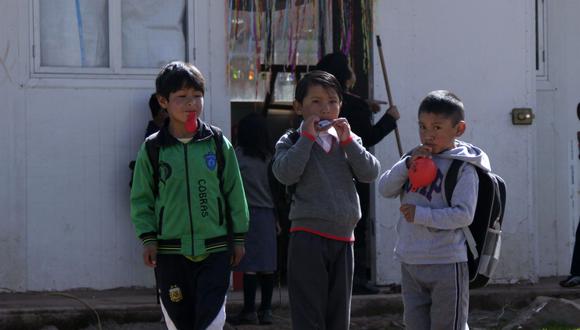 Menores escolares víctimas de Antalsis en Cusco