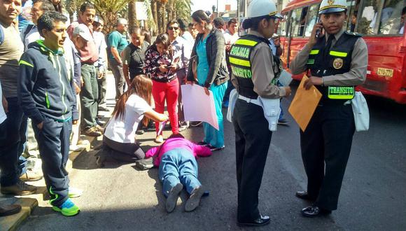 Mujer de avanzada edad sufre atropello en la avenida Bolognesi