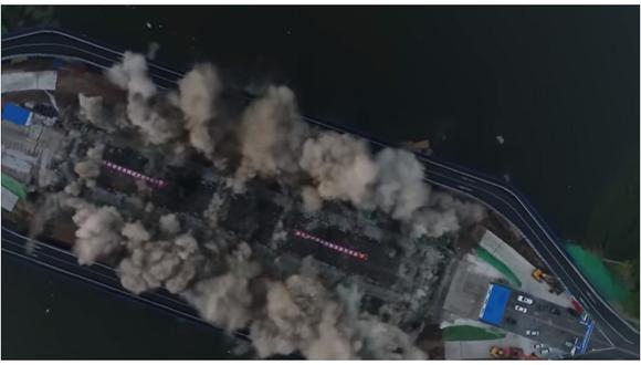 YouTube: destruyen un puente en China en tan solo 3 segundos (VIDEO)