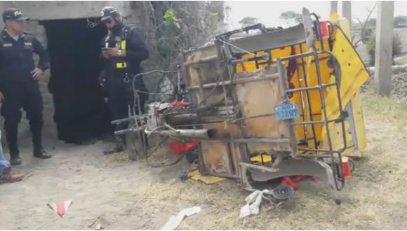 Policía y serenos recuperan mototaxi robada en Guadalupe (VIDEO)