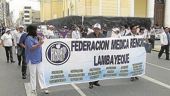 Médicos paralizarán labores 72 horas en Lambayeque