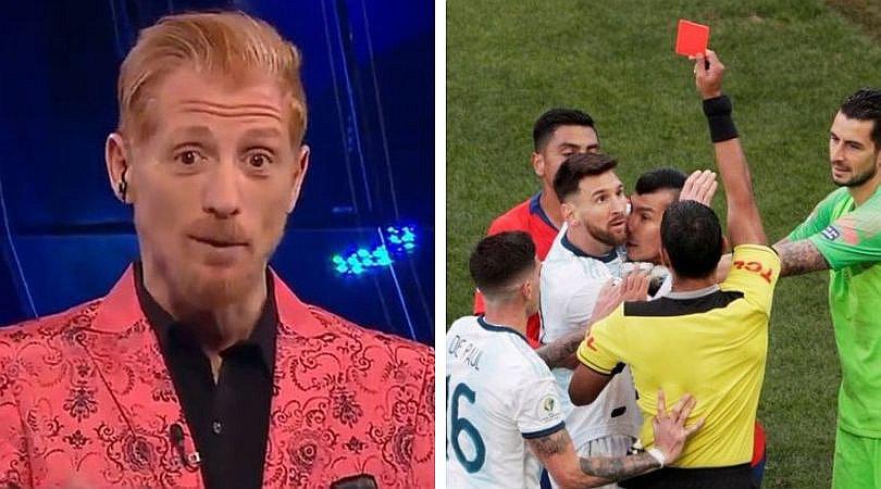 Argentina vs. Chile: Martín Liberman molesto por la expulsión de Messi (FOTO)