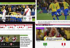 Reacción de la prensa argentina tras la final de la Copa América 2019 (FOTOS)
