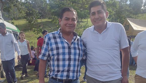 Bruno Tapia (izquierda) junto a gobernador Zósimo Cárdenas (derecha)